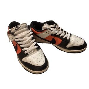 Nike Dunk Low Retro White Black Orange  Mens Sneakers Size 10